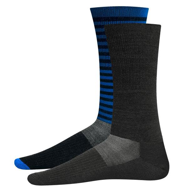 Charcoal Grey & Striped Blue Black